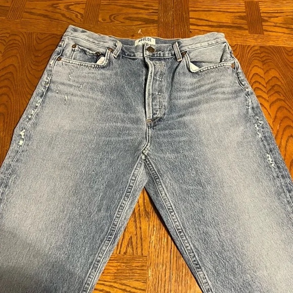 AGOLDE Riley High Rise Straight Button Fly Crop Jeans Sz 30 - Picture 3 of 12